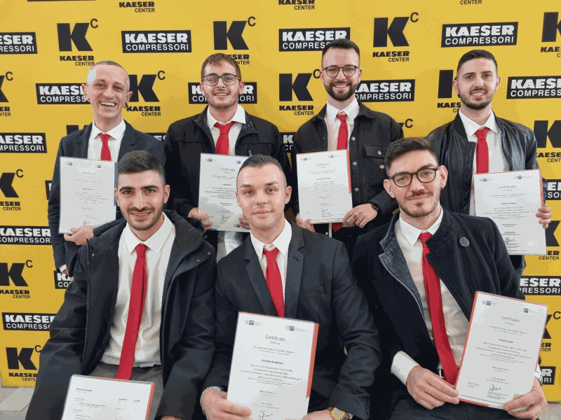 Cerimonia di consegna dei diplomi Ausbildung Kaeser Italia